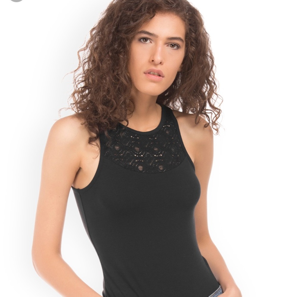 Aeropostale black bodysuit with design